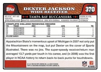 2008 Topps #370 Dexter Jackson Back