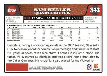 2008 Topps #343 Sam Keller Back