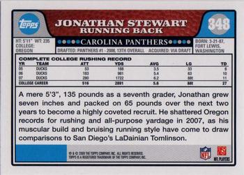 2008 Topps #348 Jonathan Stewart Back