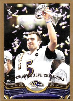 2013 Topps - Gold #23 Baltimore Ravens Super Bowl XLVII Champions Front