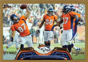 2013 Topps - Gold #42 Denver Broncos Front