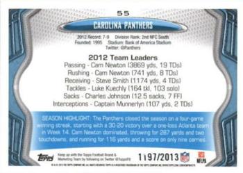 2013 Topps - Gold #55 Carolina Panthers Back
