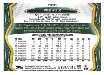 2013 Topps - Gold #300 Aaron Rodgers Back