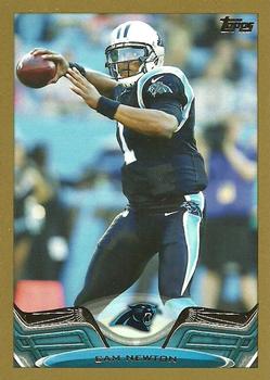 2013 Topps - Gold #390 Cam Newton Front