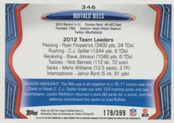 2013 Topps - Pink #346 Buffalo Bills Back
