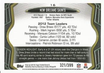 2013 Topps - Camo #16 New Orleans Saints Back