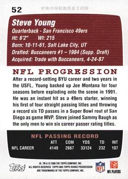 2008 Topps Rookie Progression #52 Steve Young Back