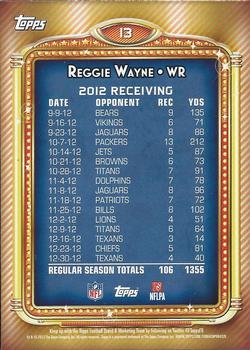 2013 Topps - 1000 Yard Club #13 Reggie Wayne Back