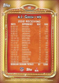 2013 Topps - 1000 Yard Club #16 A.J. Green Back