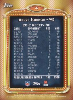 2013 Topps - 1000 Yard Club #4 Andre Johnson Back