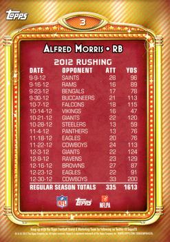2013 Topps - 1000 Yard Club #3 Alfred Morris Back