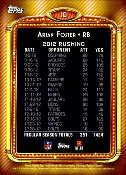 2013 Topps - 1000 Yard Club #10 Arian Foster Back