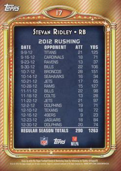 2013 Topps - 1000 Yard Club #17 Stevan Ridley Back