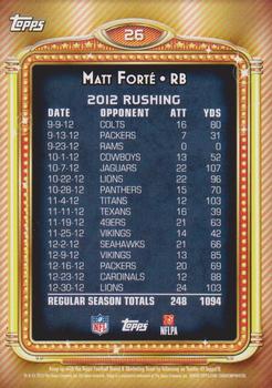 2013 Topps - 1000 Yard Club #26 Matt Forte Back