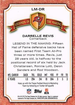 2013 Topps - Legends in the Making #LM-DR Darrelle Revis Back