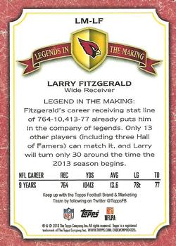 2013 Topps - Legends in the Making #LM-LF Larry Fitzgerald Back