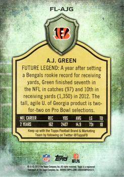 2013 Topps - Future Legends #FL-AJG A.J. Green Back
