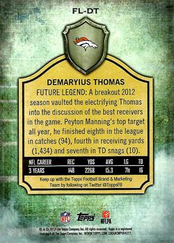 2013 Topps - Future Legends #FL-DT Demaryius Thomas Back