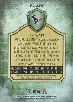 2013 Topps - Future Legends #FL-JJW J.J. Watt Back