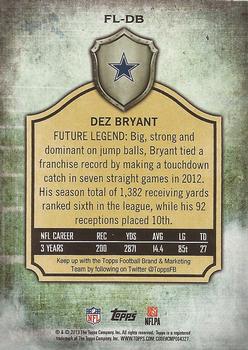 2013 Topps - Future Legends #FL-DB Dez Bryant Back