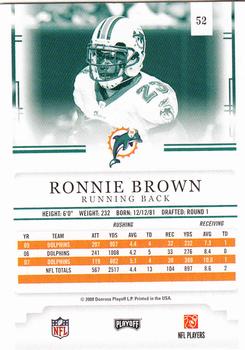 2008 Playoff Prestige #52 Ronnie Brown Back