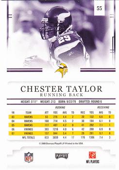 2008 Playoff Prestige #55 Chester Taylor Back