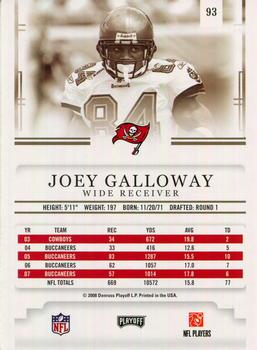 2008 Playoff Prestige #93 Joey Galloway Back
