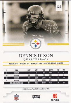 2008 Playoff Prestige #126 Dennis Dixon Back