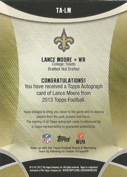 2013 Topps - Autographs #TA-LM Lance Moore Back