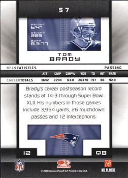 2008 Donruss Elite #57 Tom Brady Back
