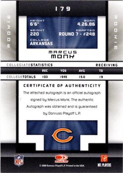 2008 Donruss Elite #179 Marcus Monk Back