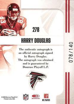 2008 Donruss Threads #278 Harry Douglas Back