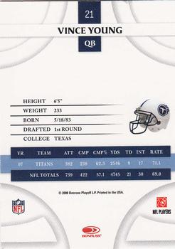 2008 Donruss Threads #21 Vince Young Back