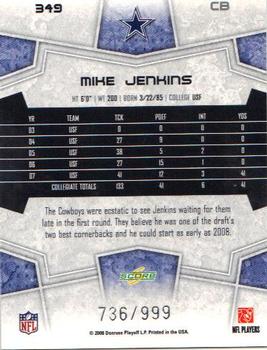 2008 Score Select #349 Mike Jenkins Back