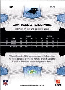 2008 Score Select #42 DeAngelo Williams Back