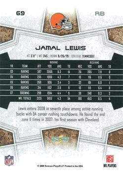 2008 Score Select #69 Jamal Lewis Back