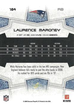 2008 Score Select #184 Laurence Maroney Back