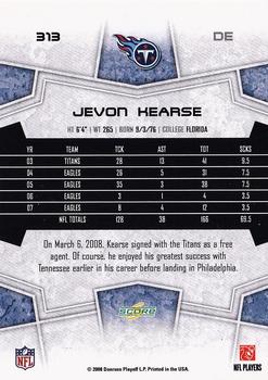 2008 Score Select #313 Jevon Kearse Back