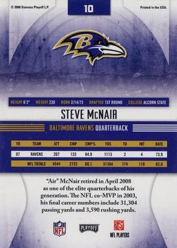 2008 Playoff Absolute Memorabilia #10 Steve McNair Back
