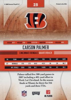 2008 Playoff Absolute Memorabilia #29 Carson Palmer Back