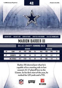 2008 Playoff Absolute Memorabilia #42 Marion Barber Back