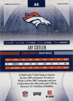 2008 Playoff Absolute Memorabilia #44 Jay Cutler Back