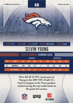 2008 Playoff Absolute Memorabilia #46 Selvin Young Back