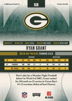 2008 Playoff Absolute Memorabilia #58 Ryan Grant Back