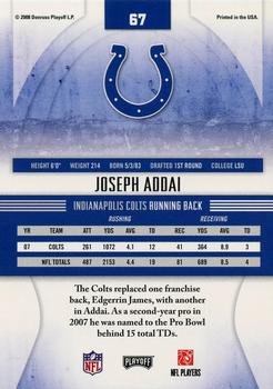 2008 Playoff Absolute Memorabilia #67 Joseph Addai Back