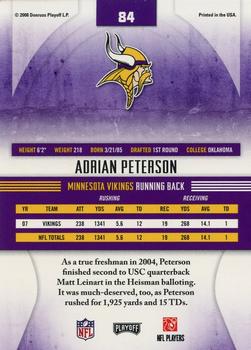 2008 Playoff Absolute Memorabilia #84 Adrian Peterson Back