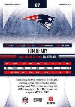 2008 Playoff Absolute Memorabilia #87 Tom Brady Back