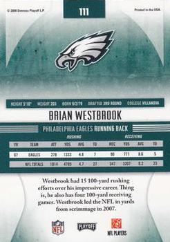 2008 Playoff Absolute Memorabilia #111 Brian Westbrook Back