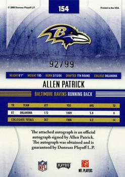 2008 Playoff Absolute Memorabilia #154 Allen Patrick Back