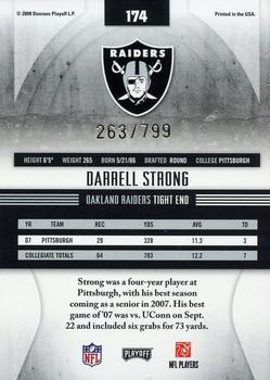 2008 Playoff Absolute Memorabilia #174 Darrell Strong Back